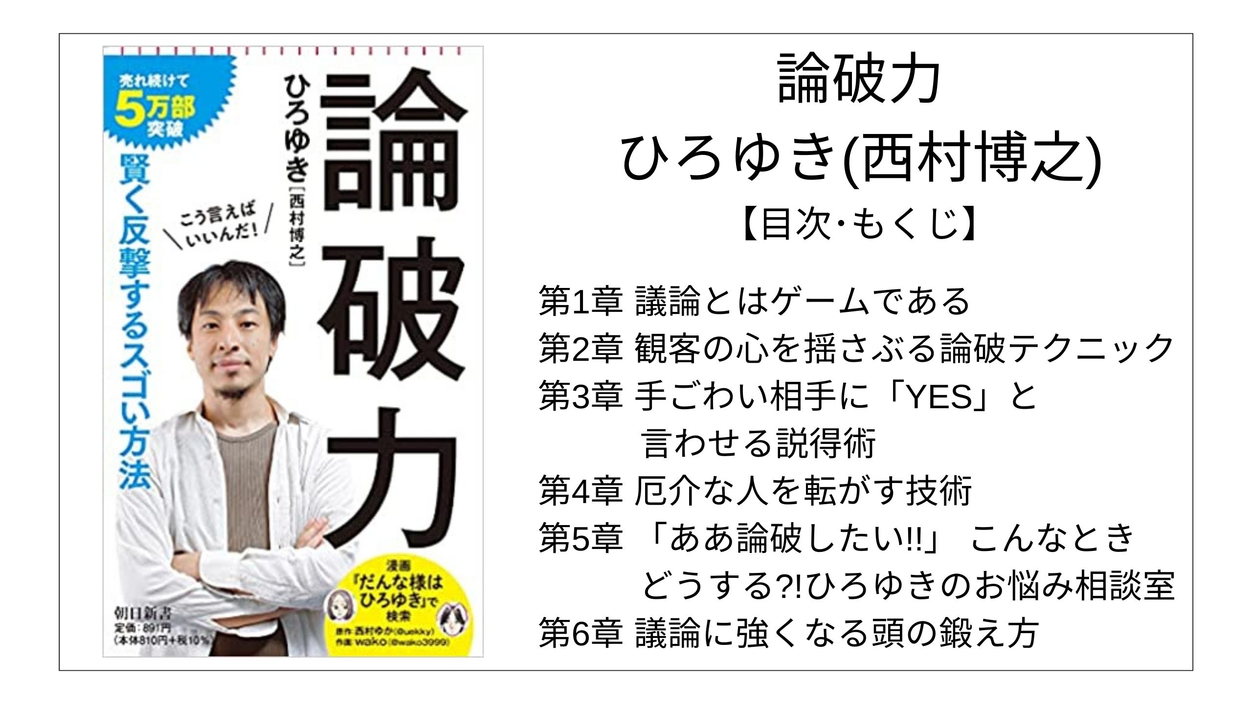 全目次 論破力 ひろゆき 西村博之 要点 もくじ モクホン